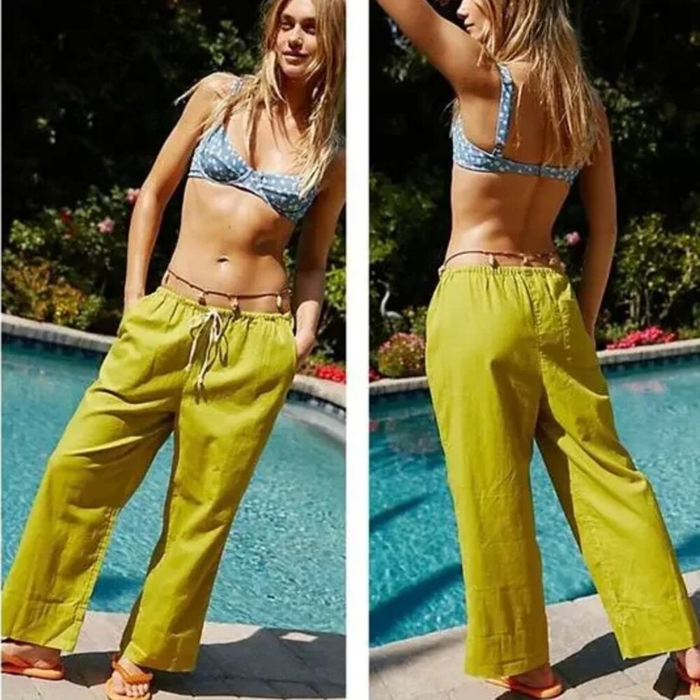 Free People Livin in It Linen Blend Pants